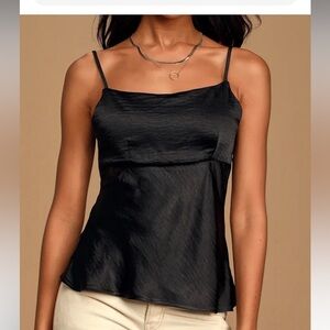 Lulus Classic Black Camisole Top